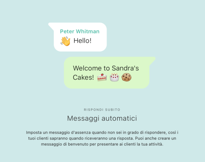 Messaggi-Automatici WhatsApp Business - Account Business WhatsApp