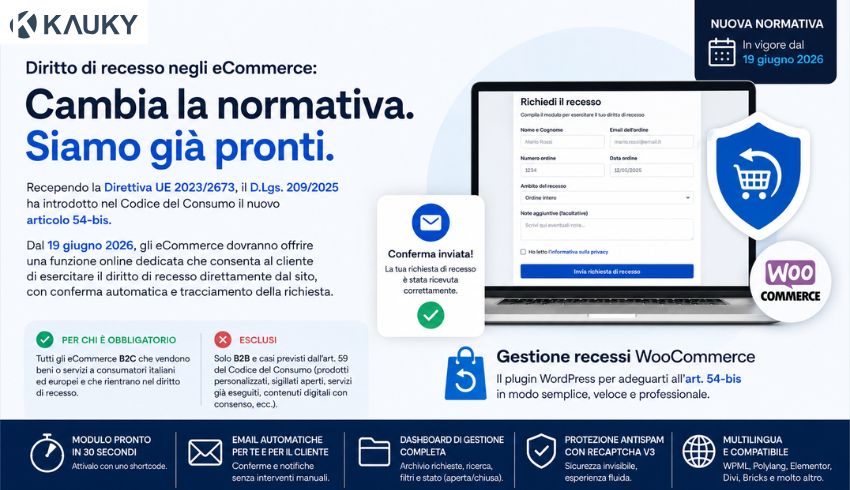 Diritto di recesso online - nuova normativa ecommerce